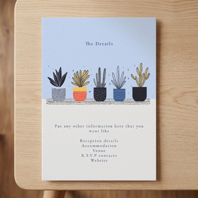 Plantor för detaljhandelskortet tilläggskort (Potted plants The Details Enclosure Card.)