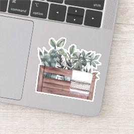 Plantor - Grönt - hemetikett Klistermärken