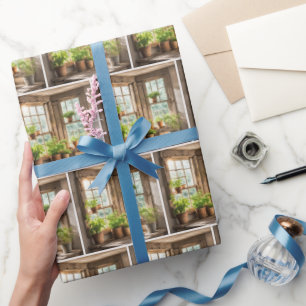 Plantor i sunt fönster presentpapper