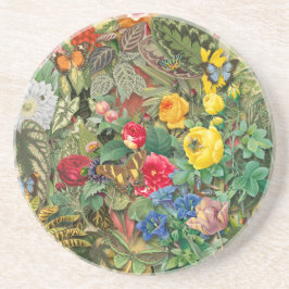 Plantor och blommor, sandsten Underlägg