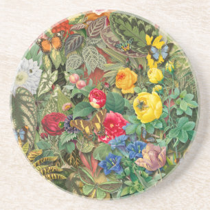 Plantor och blommor, sandsten Underlägg