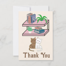 Plants, Cats And Books - Bookish Cat Aesthetic Tack Kort