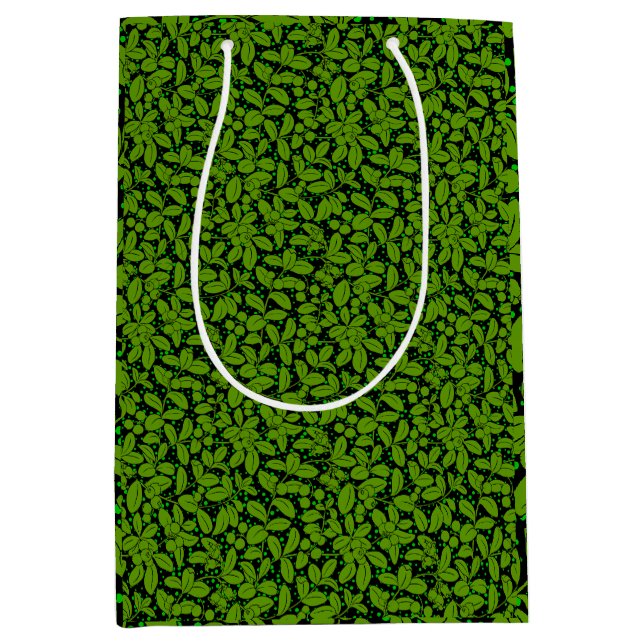 Plants mönster A09.b Black BG (Framsidan)