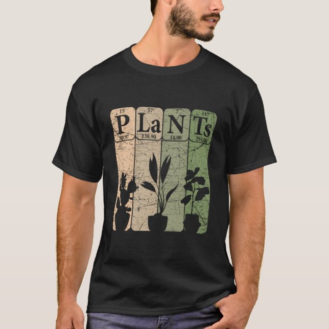 Plants Periodic Table Elets Plant Botany T Shirt (Framsida)