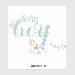 Plantskolor för bläckfisk i pojke (Cute sover) Klistermärken