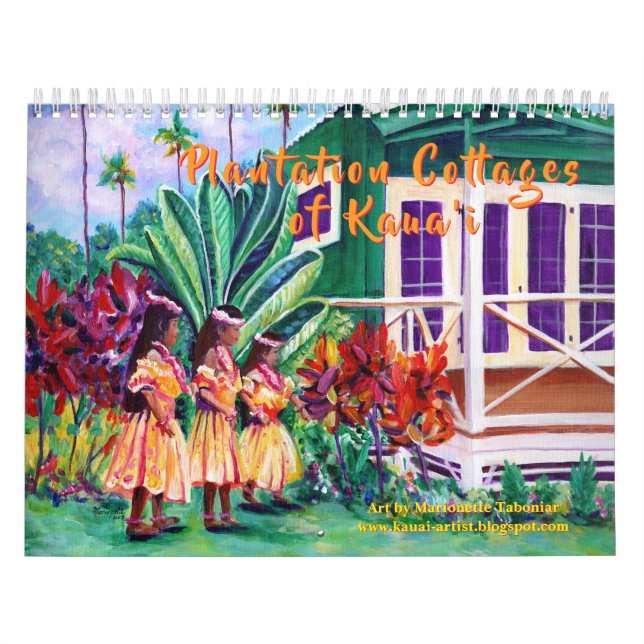 Plantstugor i Kauai Hawaii Art Calendar Kalender (Omslag)