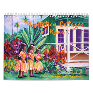 Plantstugor i Kauai Hawaii Art Calendar Kalender