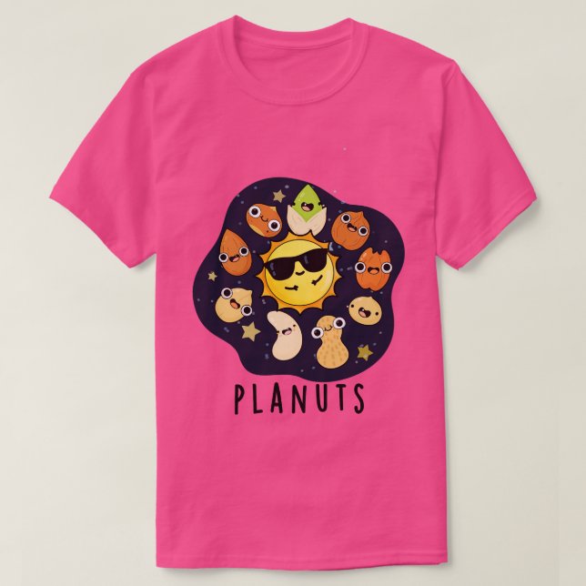 Planuts Funny Astronomy Nöt Pun 1 T Shirt (Design framsida)