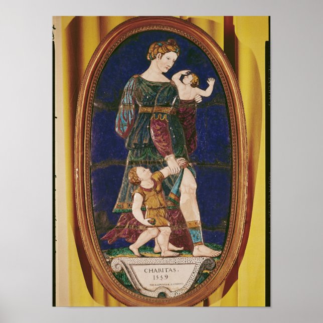 Plaque depicting Charity, Limousin, 1559 Poster (Framsidan)