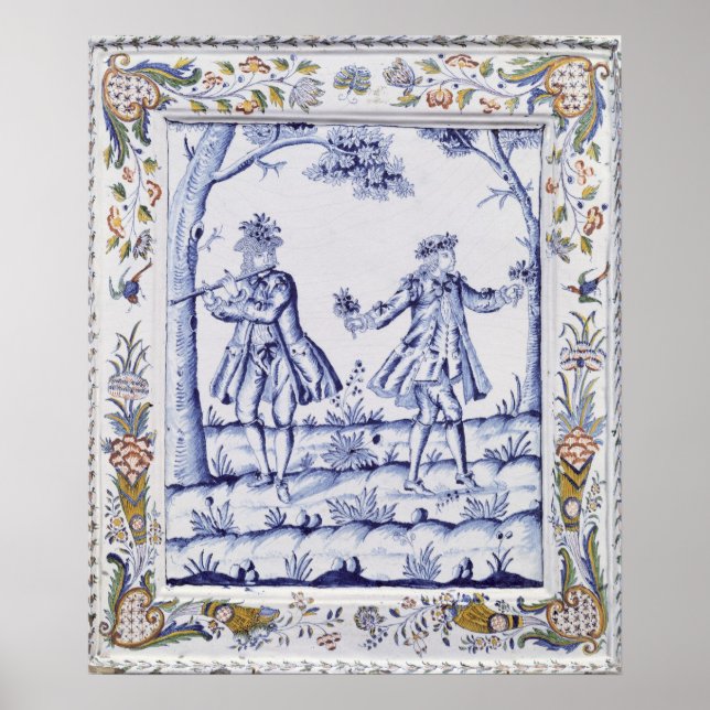 Plaque som skildrar en scen från "Magic Flute" Poster (Framsidan)