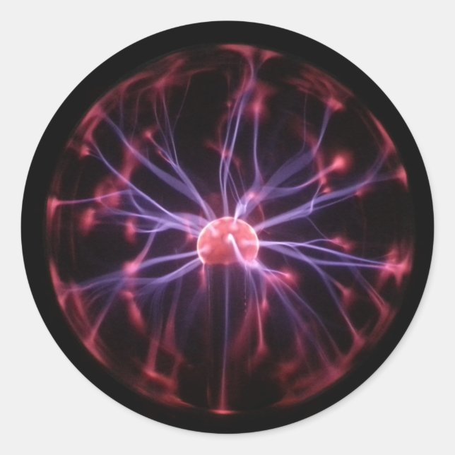 Plasma Boll Runt Klistermärke (Framsida)