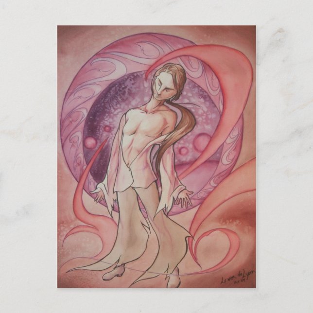 Plasma Fire Figur Vykort (Framsida)