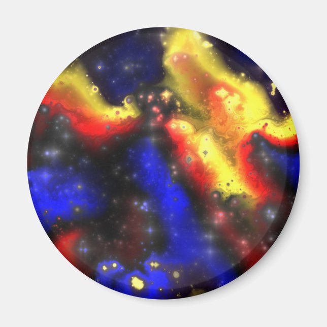 plasma fractal mönster magnet (Framsidan)