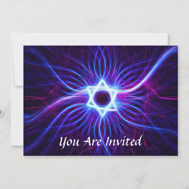 Plasma Magen Pub/Bat mitzvah Inbjudningar (Framsida)
