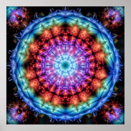 Plasmagoria - Psychdelic Tie Dye Mandala Poster