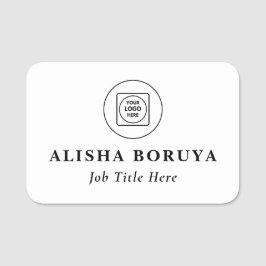 Plast Badge med eget logotypnamn för personal Namnbricka