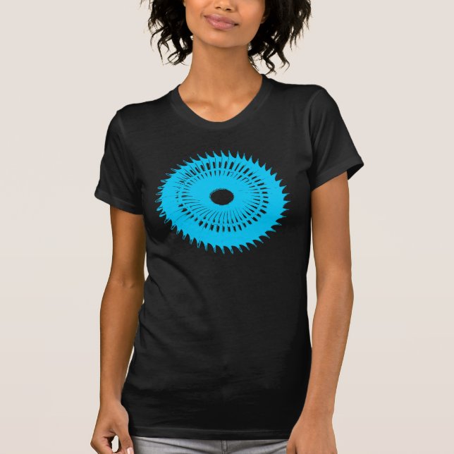 Plast- BLÅTT för polishattskulptur T-shirt (Framsida)