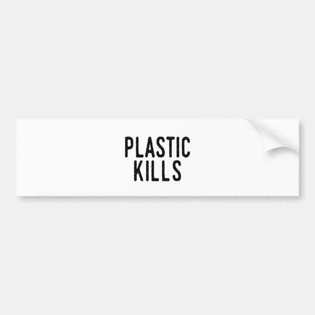 Plast- dödor: Stoppa föroreningsparan miljön Bildekal (Framsidan)