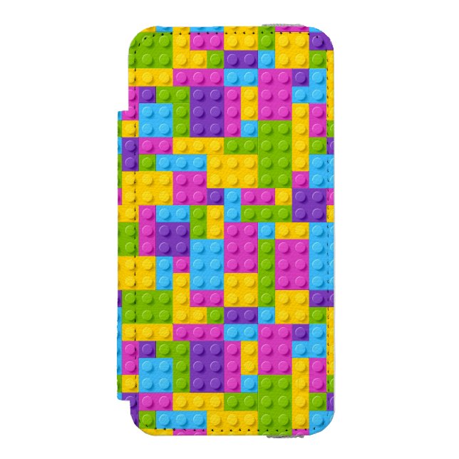 Plast- konstruktionskvartermönster incipio iPhone wallet skal (Folio Framsidan)