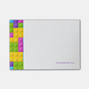 Plast- konstruktionskvartermönster post-it block