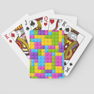 Plast- konstruktionskvartermönster spel kort