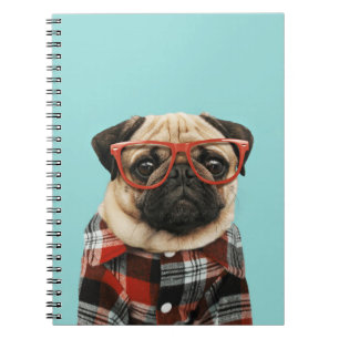 Plast Shirt Pug Anteckningsbok