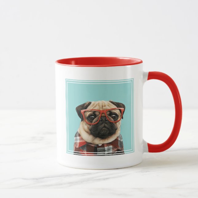 Plast Shirt Pug Mugg (Höger)