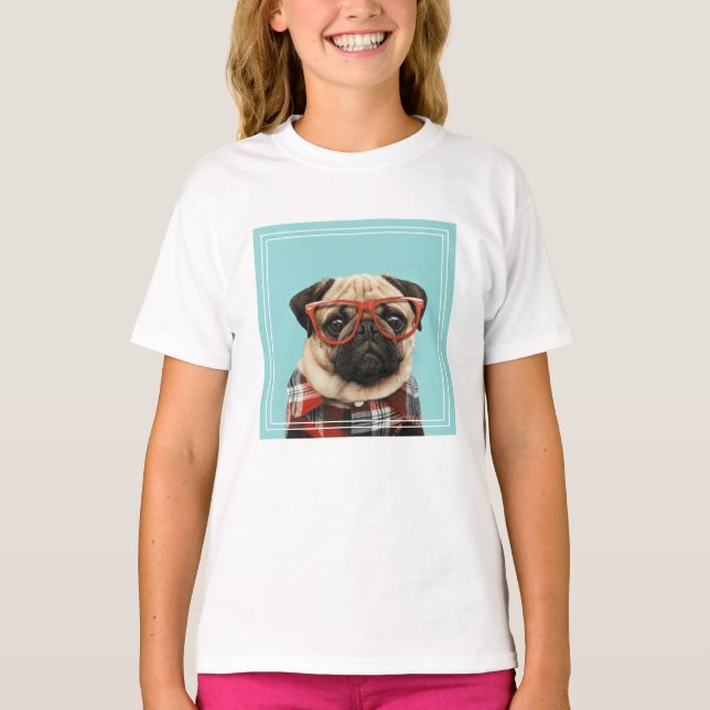 Plast Shirt Pug T Shirt (Framsida)