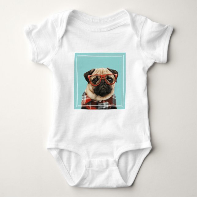 Plast Shirt Pug T Shirt (Framsida)