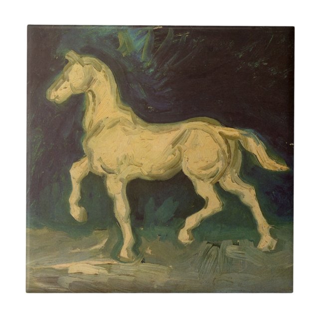Plast Statuette a Horse av Vincent van Gogh Kakelplatta (Framsidan)