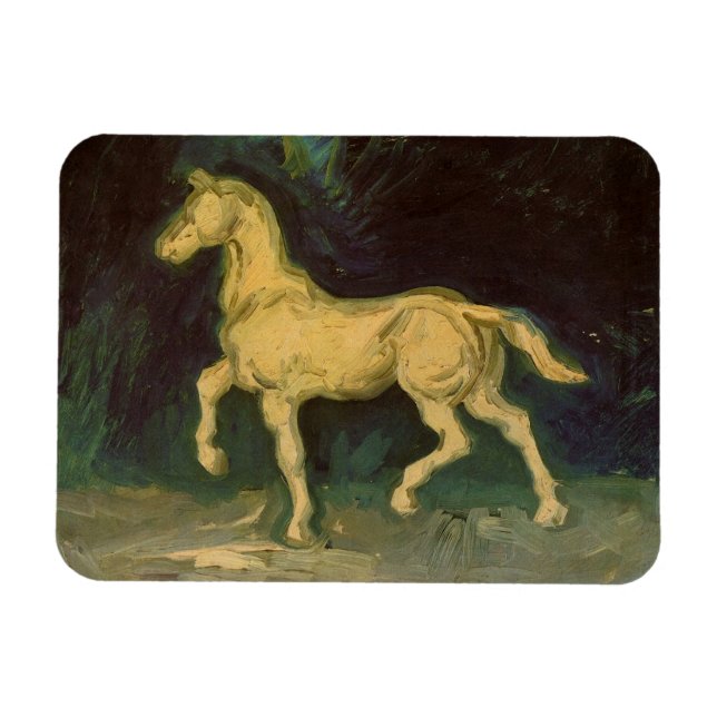 Plast Statuette a Horse av Vincent van Gogh Magnet (Horisontell)