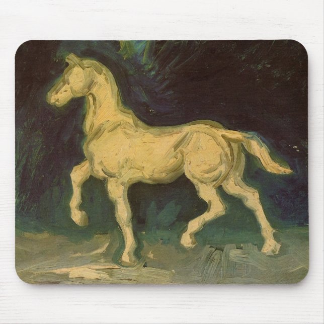 Plast Statuette a Horse av Vincent van Gogh Musmatta (Framsidan)