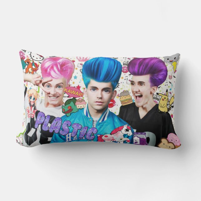 Plast- toppna Kawaii dämpar Lumbarkudde (Framsida)