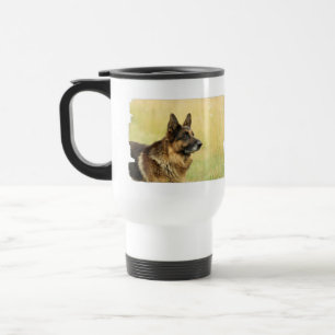 Plast- travel mug för gullig tysk herde resemugg