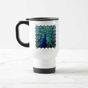 Plast- travel mug för nätt påfågel resemugg
