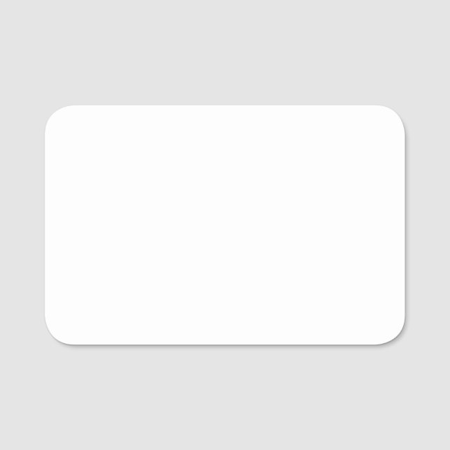 PlastAffärskort, vitt, 3 tum x 2 tum Namnbricka (Framsida)