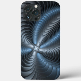 Plastblått Grått 3D Fractal Art Modern Abstrakt