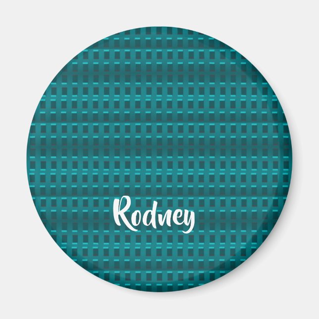 Plastblock med eget namn magnet (Framsidan)