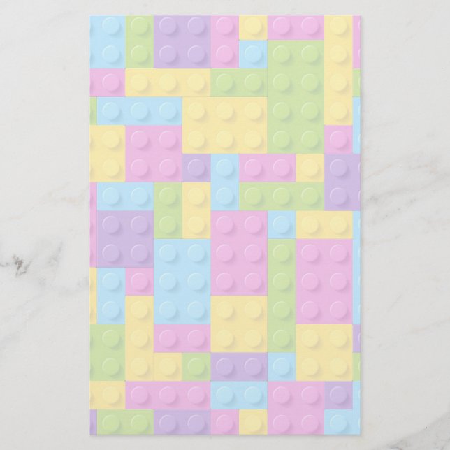 Plastbyggblock Mönster Brevpapper (Framsida)