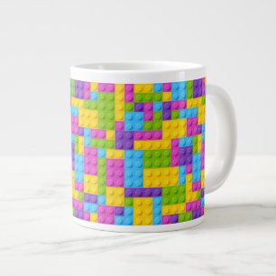 Plastbyggblock Mönster Jumbo Mugg