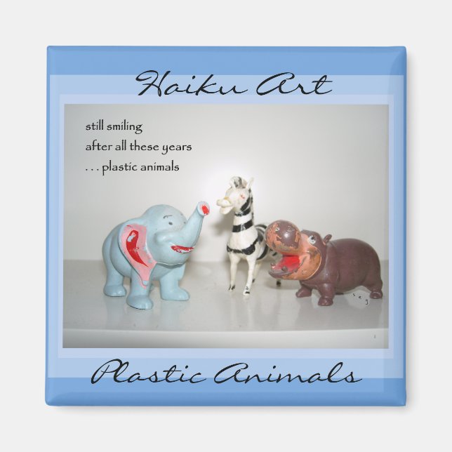 Plastdjur Haiku Art Magnet (Framsidan)