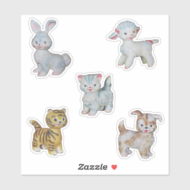 Plastdjur Klistermärken (Ark)