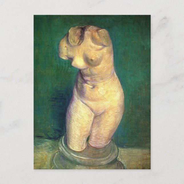Plaster Statuette Female Torso av Vincent van Gogh Vykort (Framsida)