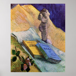 Plaster Statuette Ro och Novels Vincent van Gogh Poster
