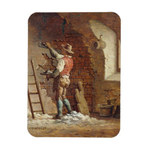 Plasterer c.1807 (olja på panel) magnet