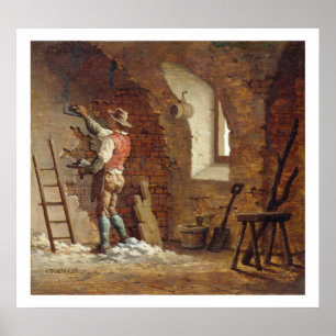 Plasterer c.1807 (olja på panel) poster