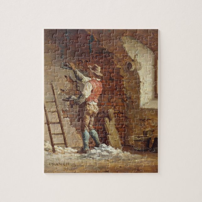 Plasterer c.1807 (olja på panel) pussel (Vertikal)