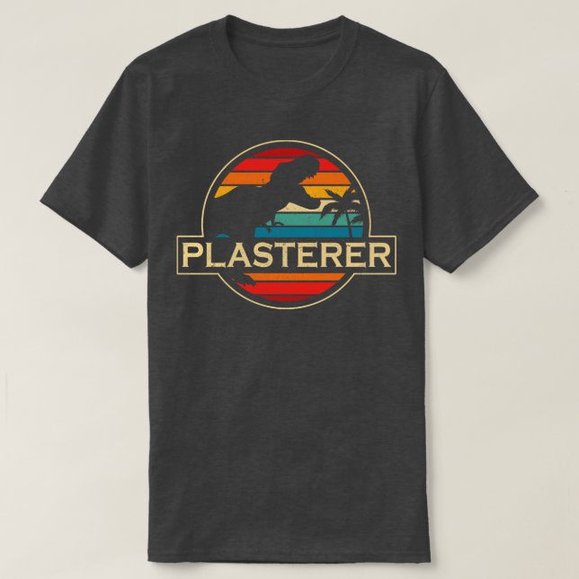 Plasterer Dinosaur T Shirt (Design framsida)