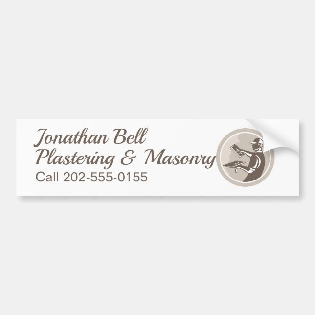 Plasterer Masonry Drywall Bildekal (Framsidan)