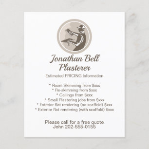 Plasterer Masonry Drywall Business Flygblad